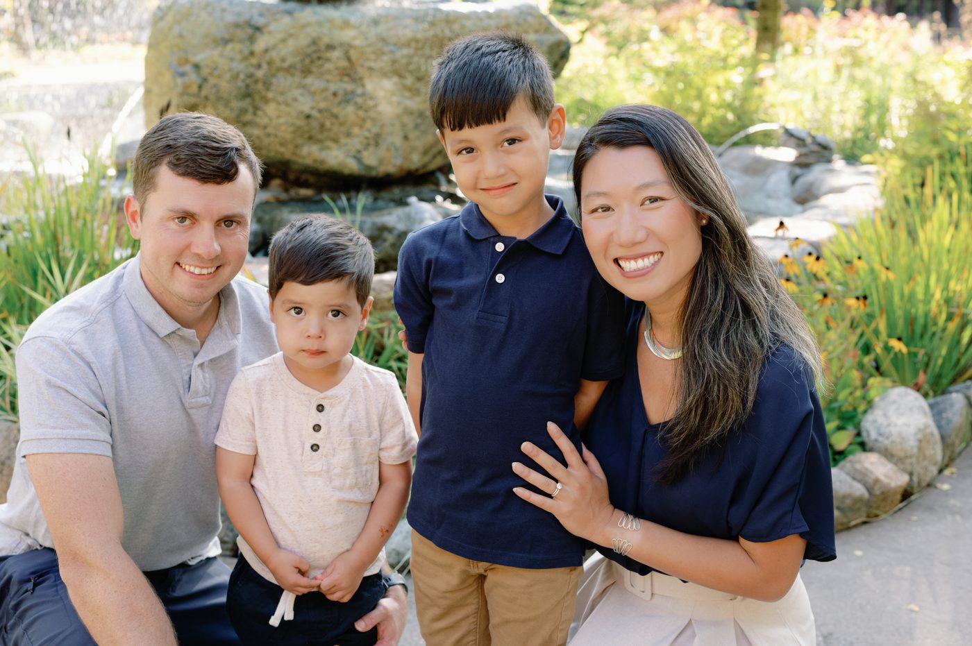 My family: my wife, our two boys and me